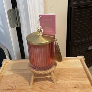 ENCHANTE 10 oz Ribbed Jar Moon & Tassel Candle - Brand New